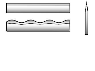 Belt knives 2510 x 10 x 0.45 mm ( normal, convex, 1 side edge )