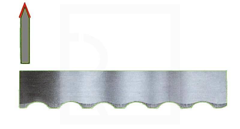 Saw, belt knives 5850 x 15 x 0.45 - konvex, one side edge - main photo 526