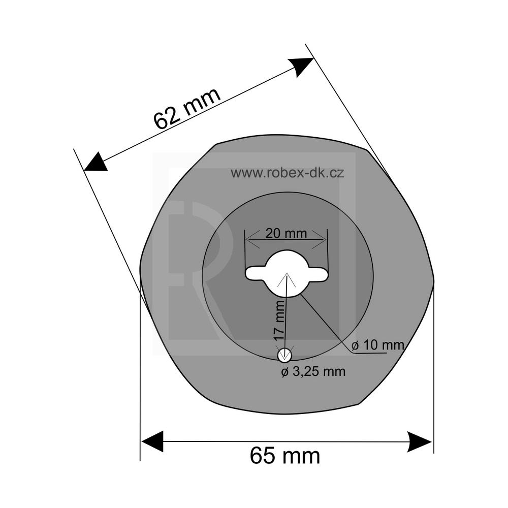 YJ 65 - fabric hexagonal knife cutting blade (pos. no. 33) - detail photo 310