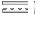 Belt knives 3410 x 10 x 0.45 mm ( normal, convex, 1 side edge )