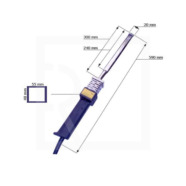 Hand usage styrofoam cutter L 300 - for full time work, 24 cm long knife - detail photo 1005