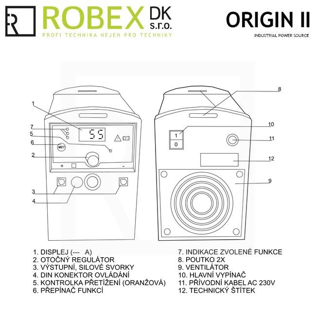 Invertorový průmyslový zdroj Origin II pro tavné drátové pily (s regulací pro dráty  od 0.4 až 3 m délky) - detailní foto 1087