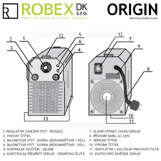 Power supply Origin with regulation for industrial use (for wire to longitude 2.5 m) - detail photo 990