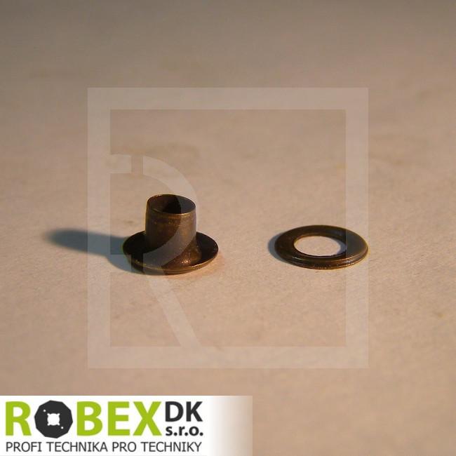 Antique old-brass non-roll eyelets d4 / D8 - detail photo 203