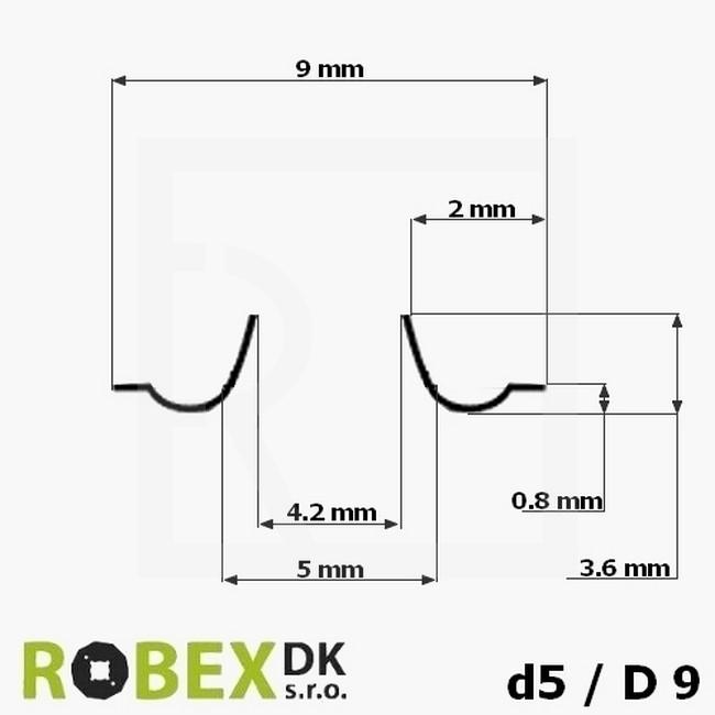 Staromosazné nerolované  okrasné kroužky  d5 / D9 - detailní foto 204