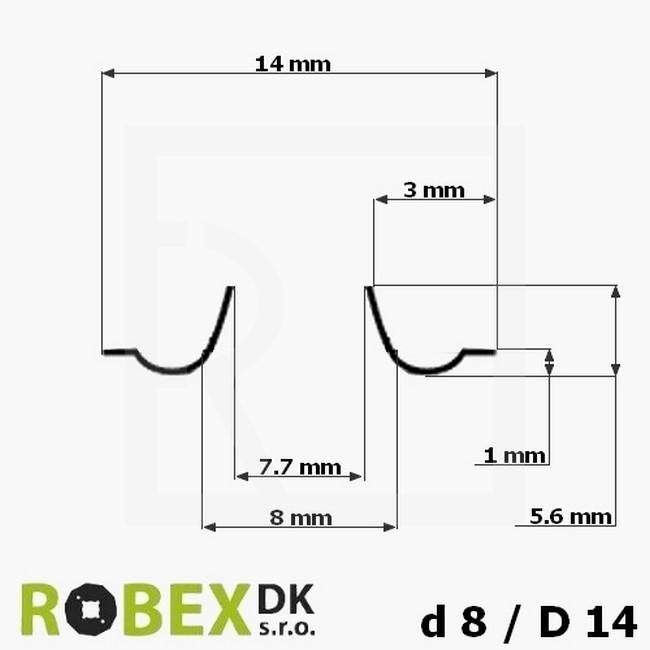 Staromosazné nerolované  okrasné kroužky  d8 / D14 - detailní foto 206