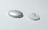 Decorative buttons NORMAL (alu - plastic, 1000 pc., white) size from 18 to 60