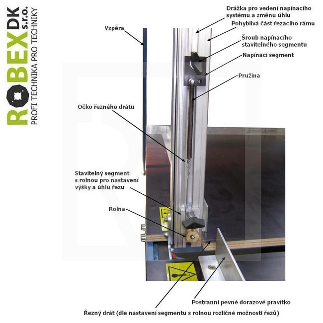 Hot wire saw for polystyrene blocks cutting with inclinable workspace RPN - detail photo 944