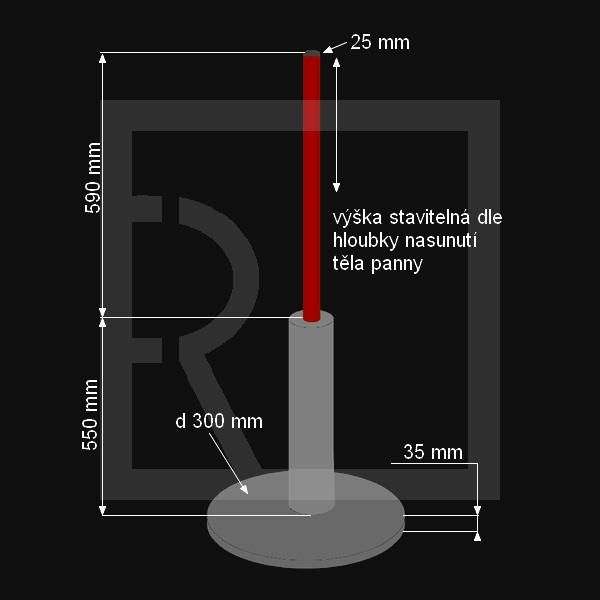 Wooden stand Elite - rectangle, circular - detail photo 456