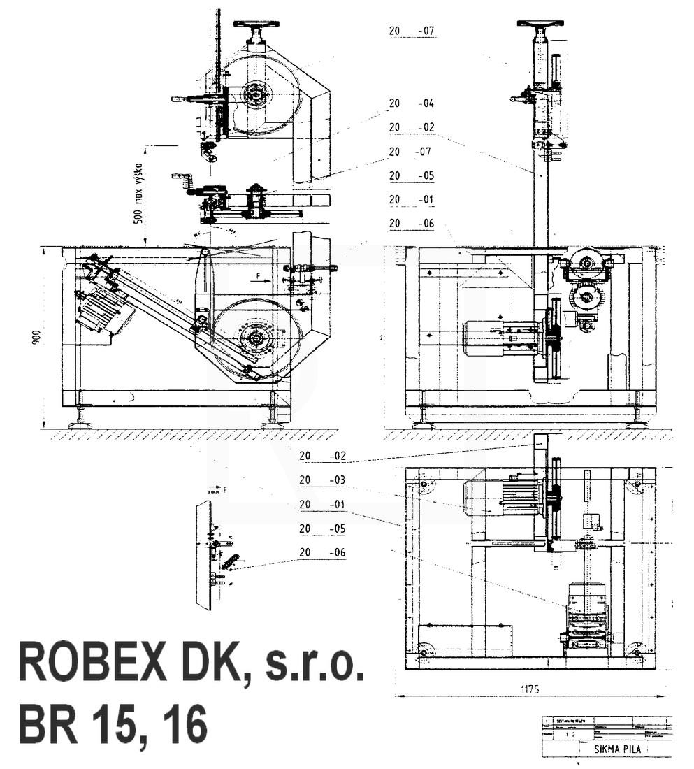 BR 15 and BR 16 - angular band saw for PUR - detail photo 409