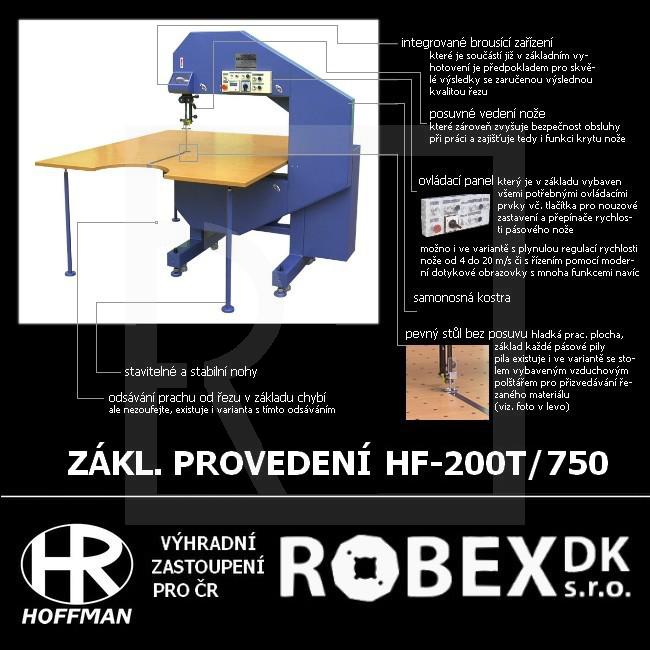 Band saw Hoffman  HF-200T/750 - middle triple wheels band saw for textile cutting - detail photo 988