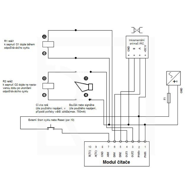 Elektronický digit. čítač ROB 210 - inkr. odměřování délky s programováním a výstupy (modul) - detailní foto 1020