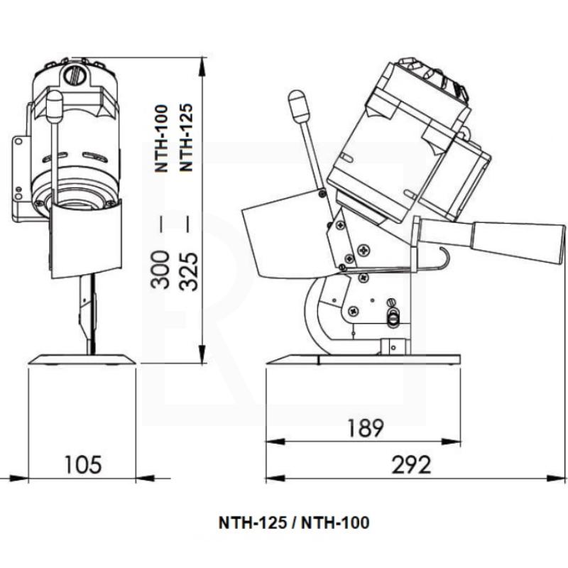 NTH-100R - kotoučová řezačka na textil s regulací otáček - detailní foto 1154