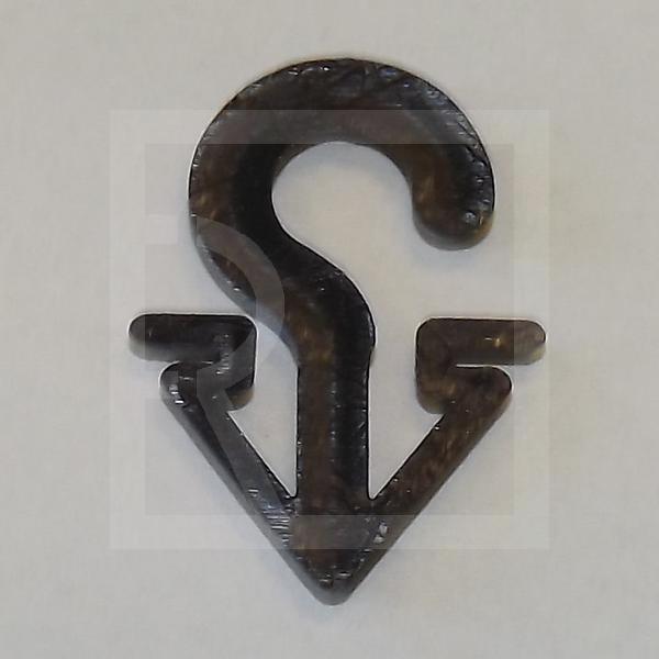 Black coloured dart shaped sock hooks PH6 (long. 30 mm, 2000 pc.) - detail photo 486