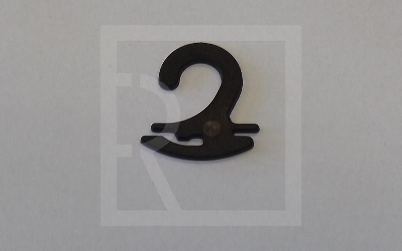 Black coloured dart sock hooks PH14 (long. 28 mm, 5000 pc.) - main photo 1048