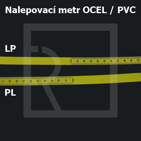 Nalepovací metr - Ocel potažená PVC - žlutý (přesnost EG II, více délek a typů) - detailní foto 494